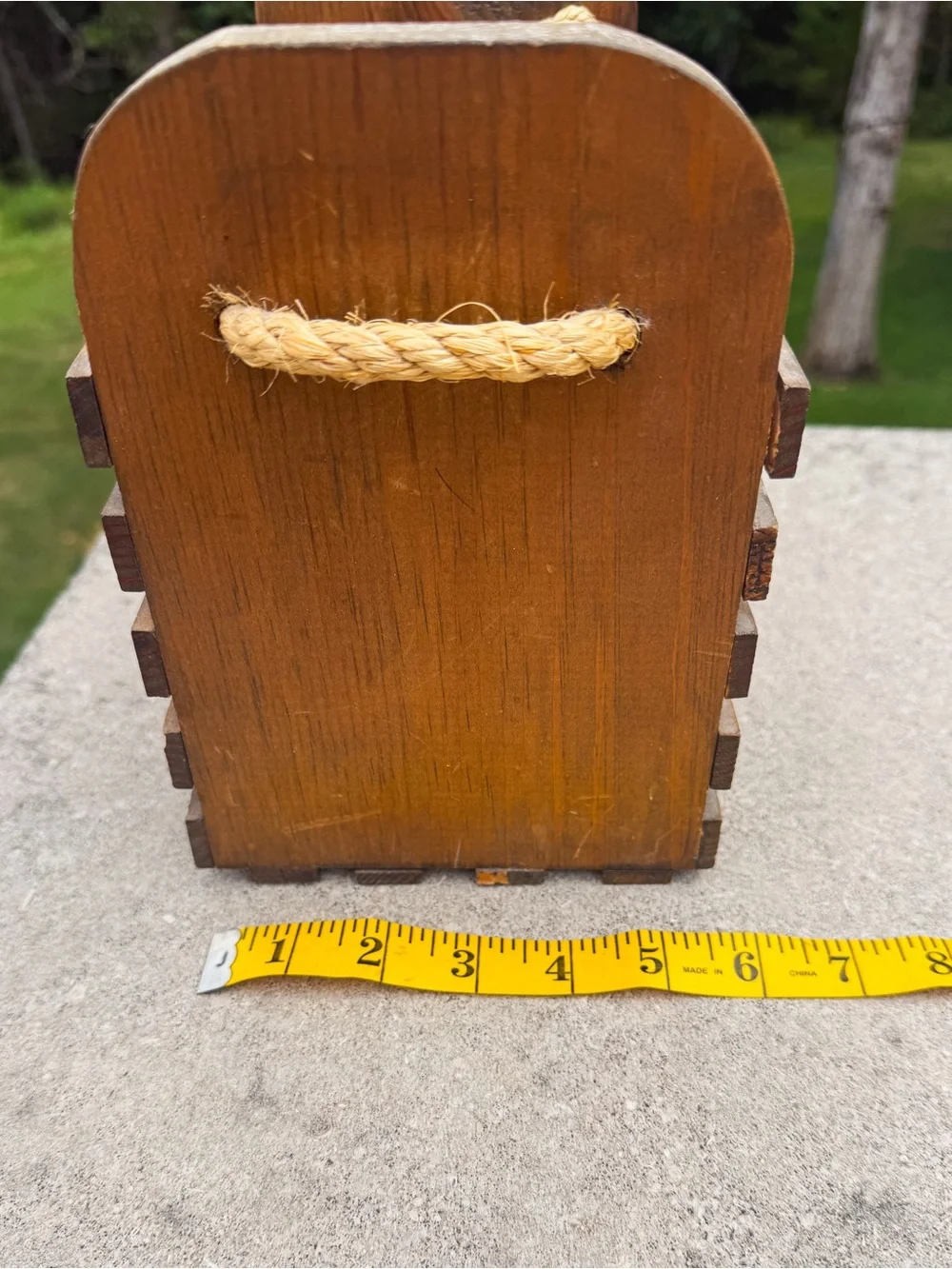 Rustic Wood Crate with Red Heart Accent by